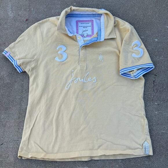 Joules Polo Shirt Women’s M/L US 12 Yellow Prep Style - Picture 1 of 5